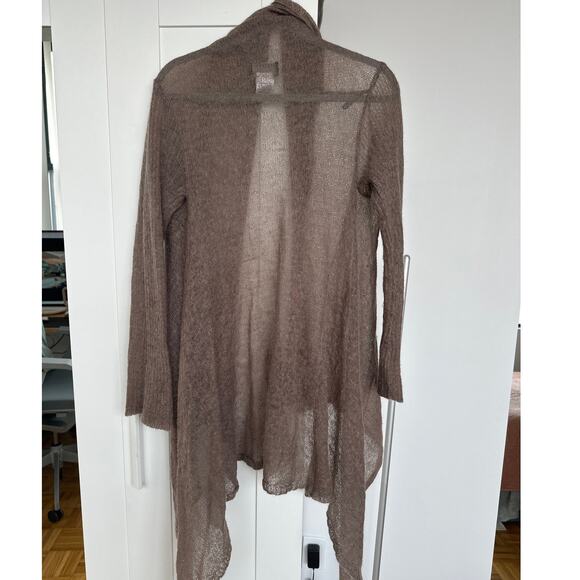 Fenn Wright Manson Brown Mohair Blend Open Front Waterfall Cardigan,Size 12, EUC - Picture 3 of 5